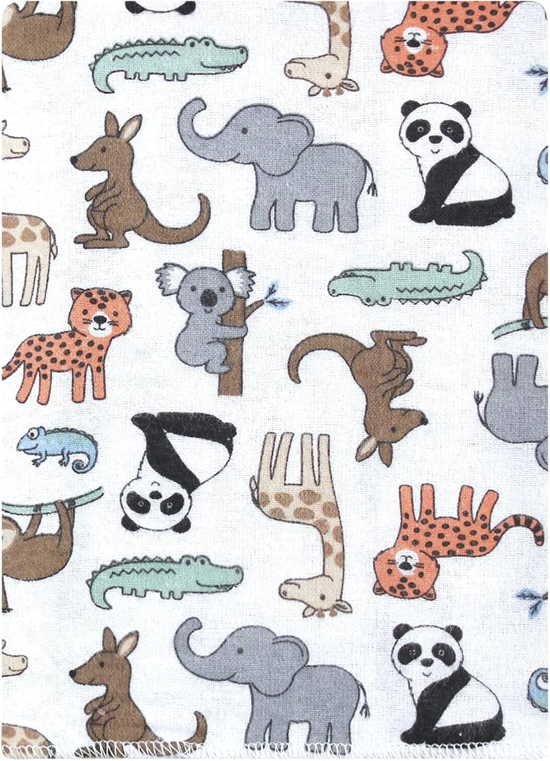 Luvable Friends Hudson Baby Flannel Burp Cloths 12pk, Zoo Critters