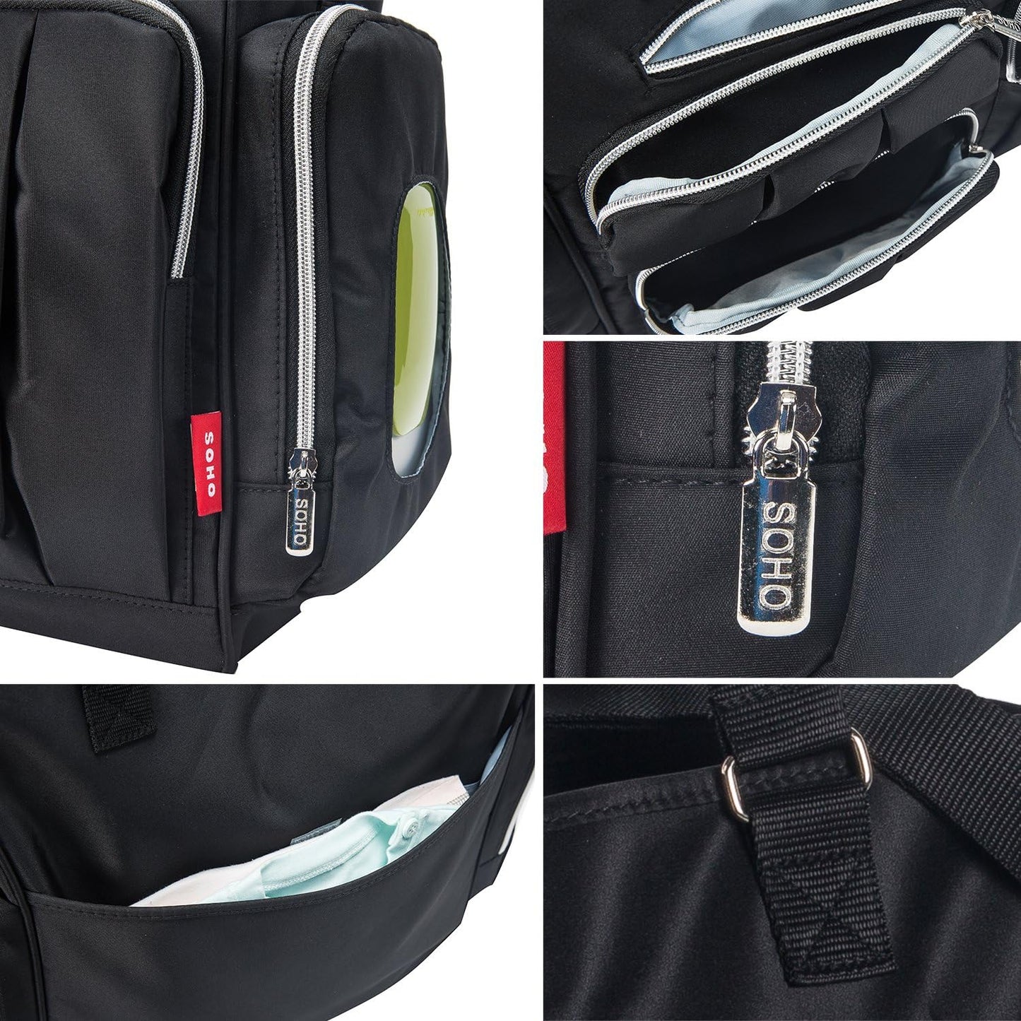 SoHo Times Square Diaper Bag Tote 8Pc Set