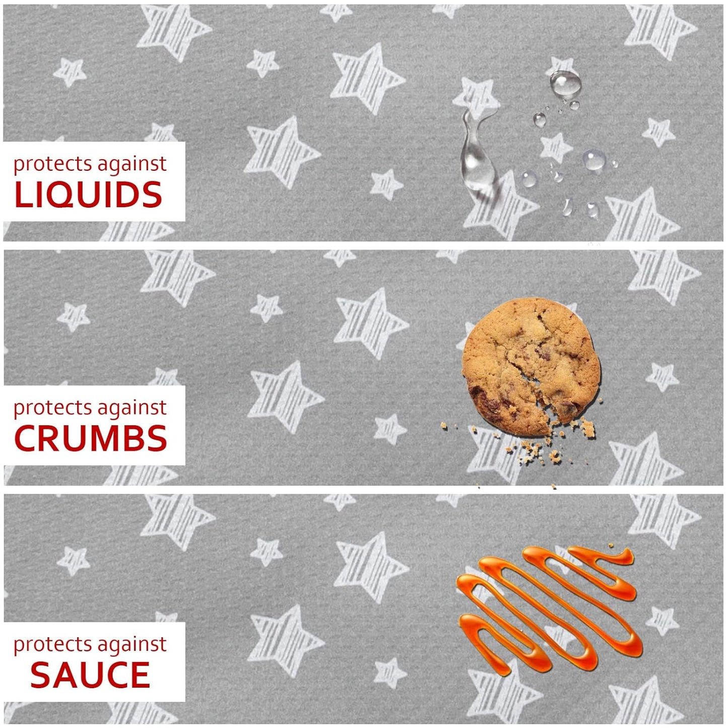 Splat Mat for Under High Chair Mat 2 Pack, Anti Slip Bottom Splat Splash Mess Floor Mat 42x46 Inch, Waterproof Portable Baby Highchair Mat for Art/Crafts/Playtime/Mealtime