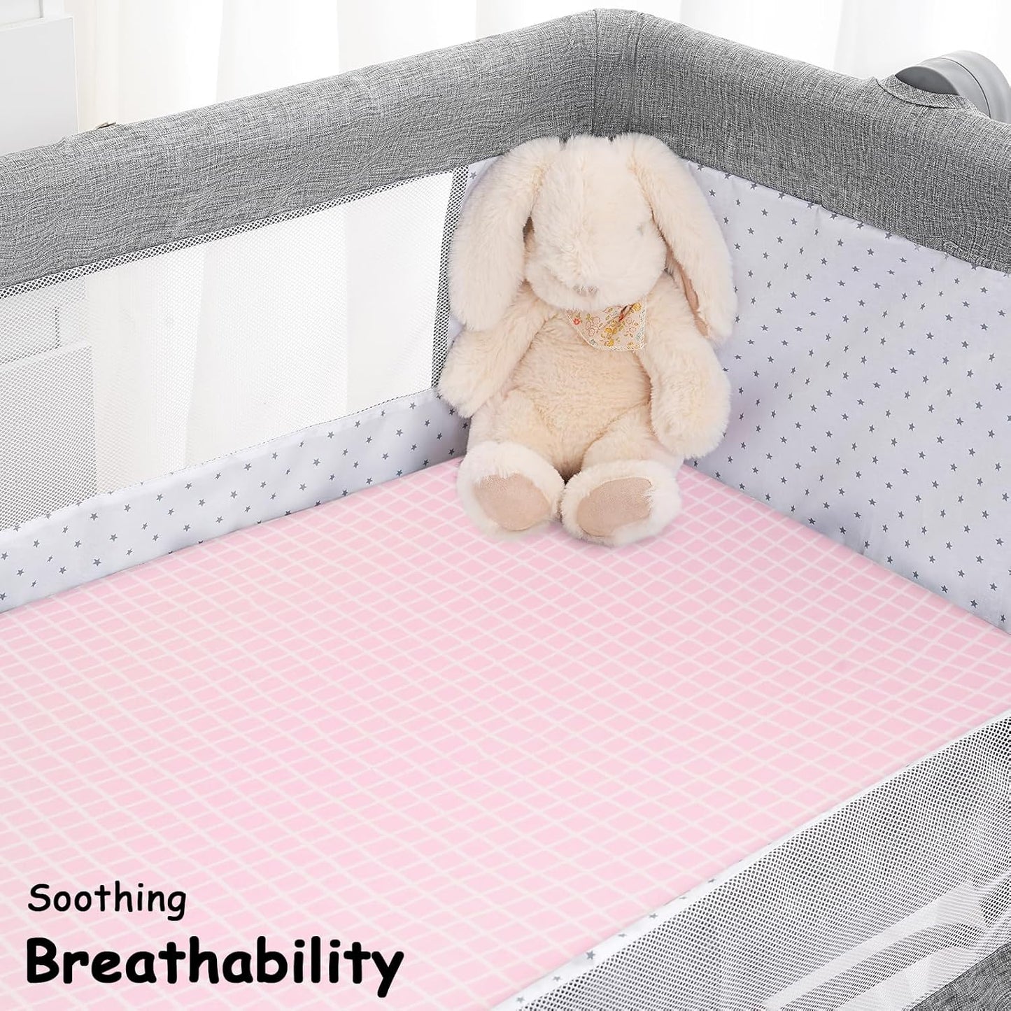 Yoofoss Bassinet Sheets for Baby,3-Pack Fitted Bassinet Sheets Set Compatible with Halo Bassinest Swivel Sleeper,Baby Delight,Angelbliss,Soft Breathable Bassinet Mattress Sheets (Pink+Floral)