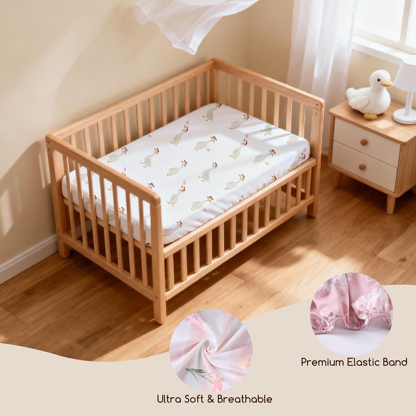 Bedside Sleeper Bassinet Fitted Sheets 20 x 33, 3 Pack Baby Delight Beside Me Dreamer,Babybond,Jimglo,koola,cowiewie,fodoss, Dream On Me Baby Square Bassinet, Pink Animal