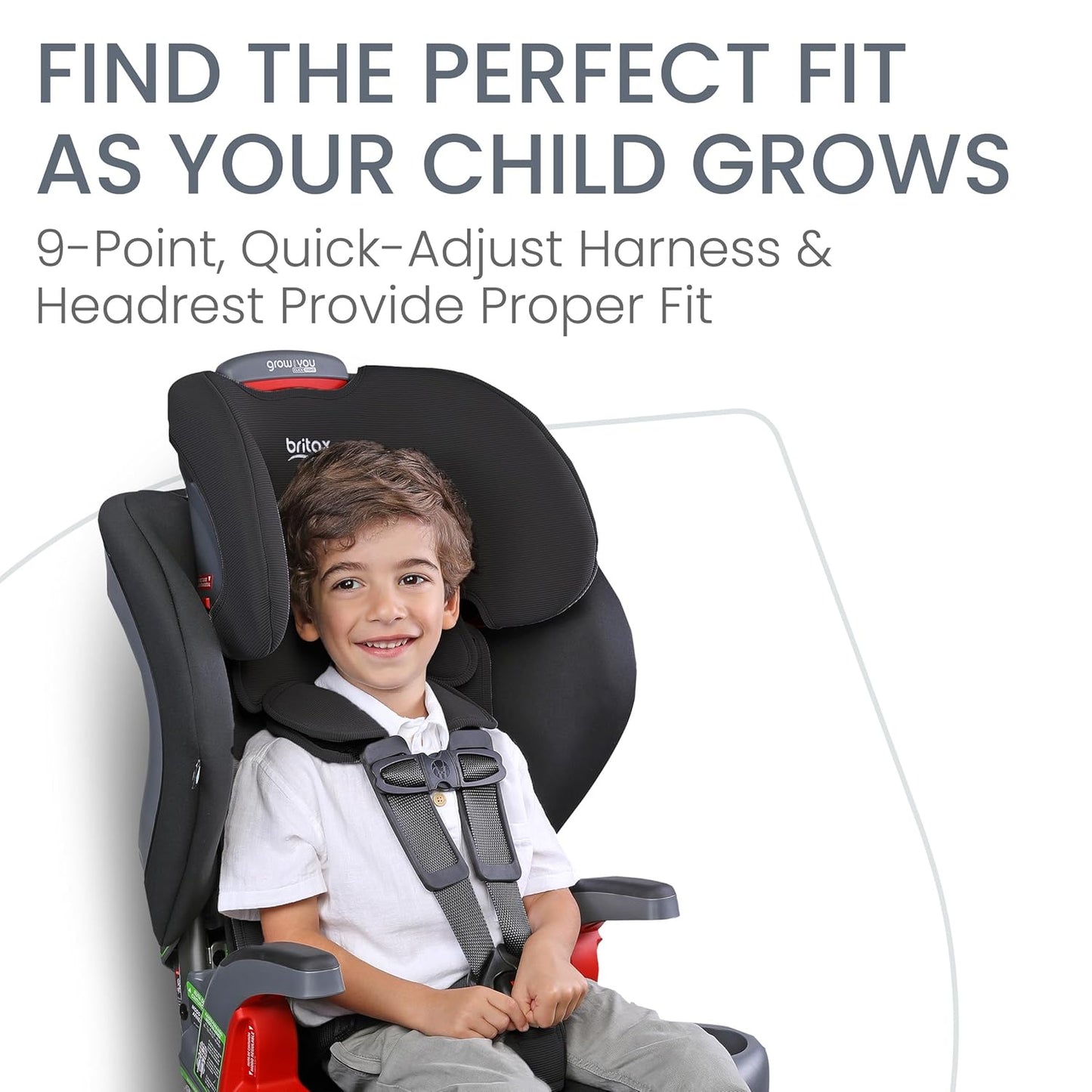 Britax Grow with You ClickTight Harness-2-Booster Car Seat, 2-in-1 High Back Booster, Black Contour