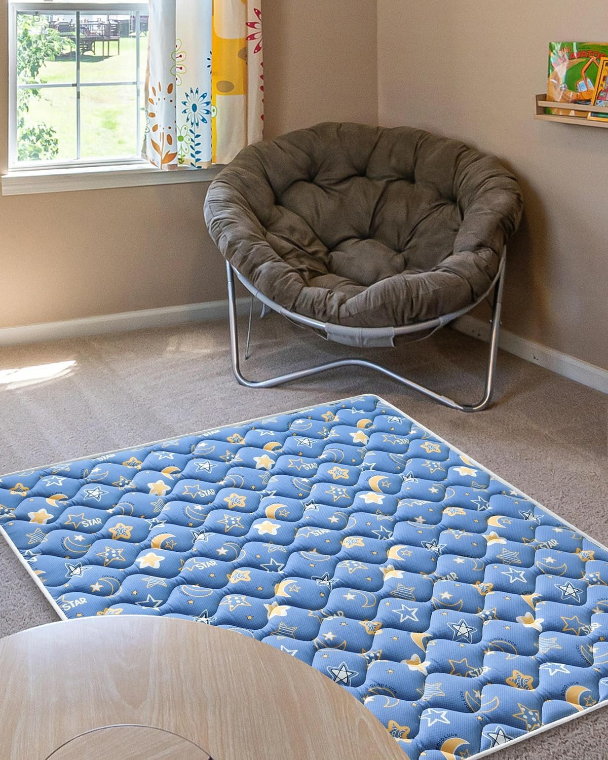 Odorless Premium Foam Baby Play Mat, Soft Microfiber Fabric Crawling Mat for Floor- Comfortable and Hypoallergenic, Non-Slip Cushioned Floor Playpen mat for Infants,Babies,Toddlers