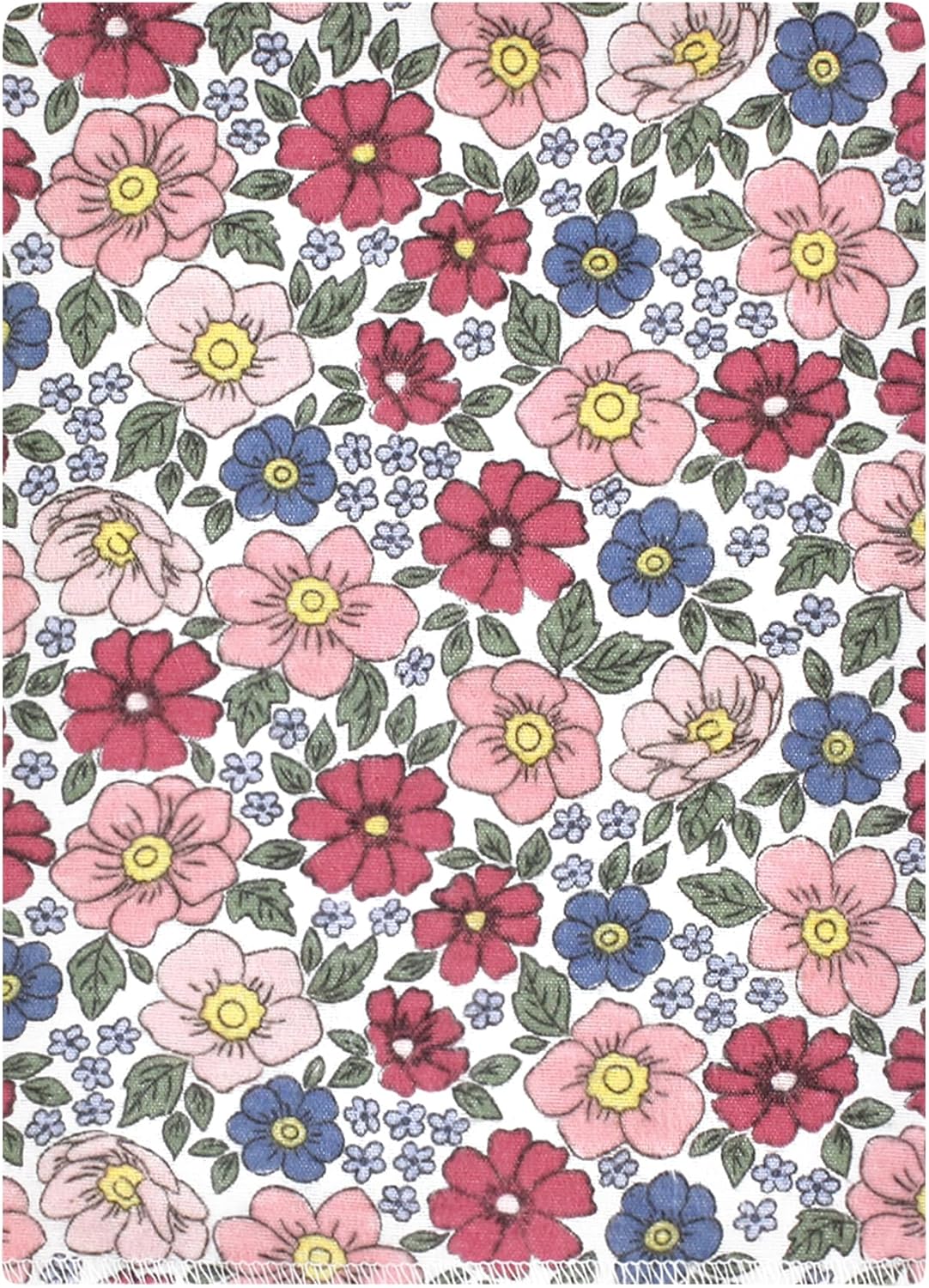 Luvable Friends Hudson Baby Flannel Burp Cloths 12pk, Pink Blue Floral