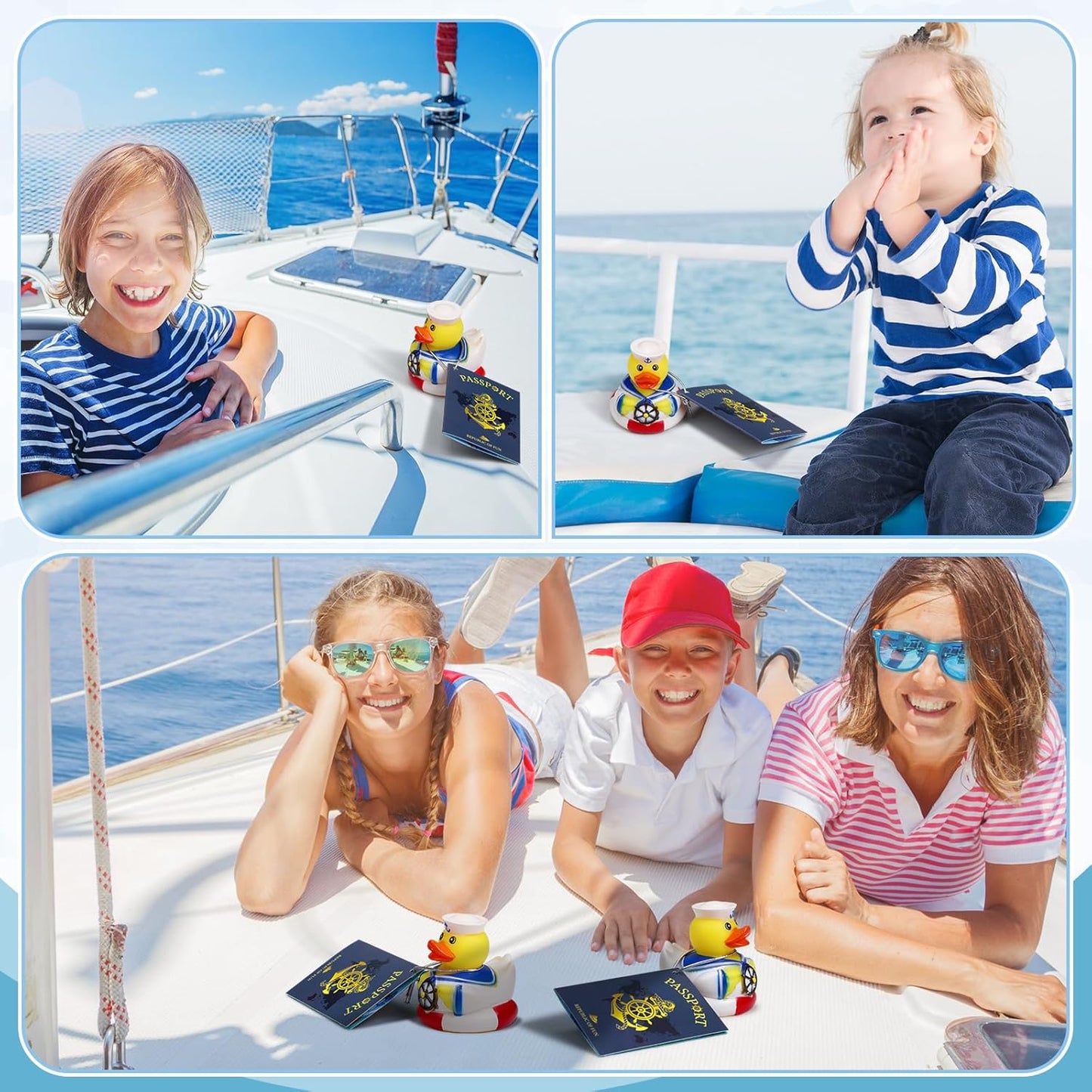 Jerify 12 Packs Cruise Ships Rubber Ducks 2 Inch Nautical Rubber Cruise Ducks Bulk Sailing Ship Toy for Carnival Party Gift Classroom Incentives Bath Tube Pool Toy