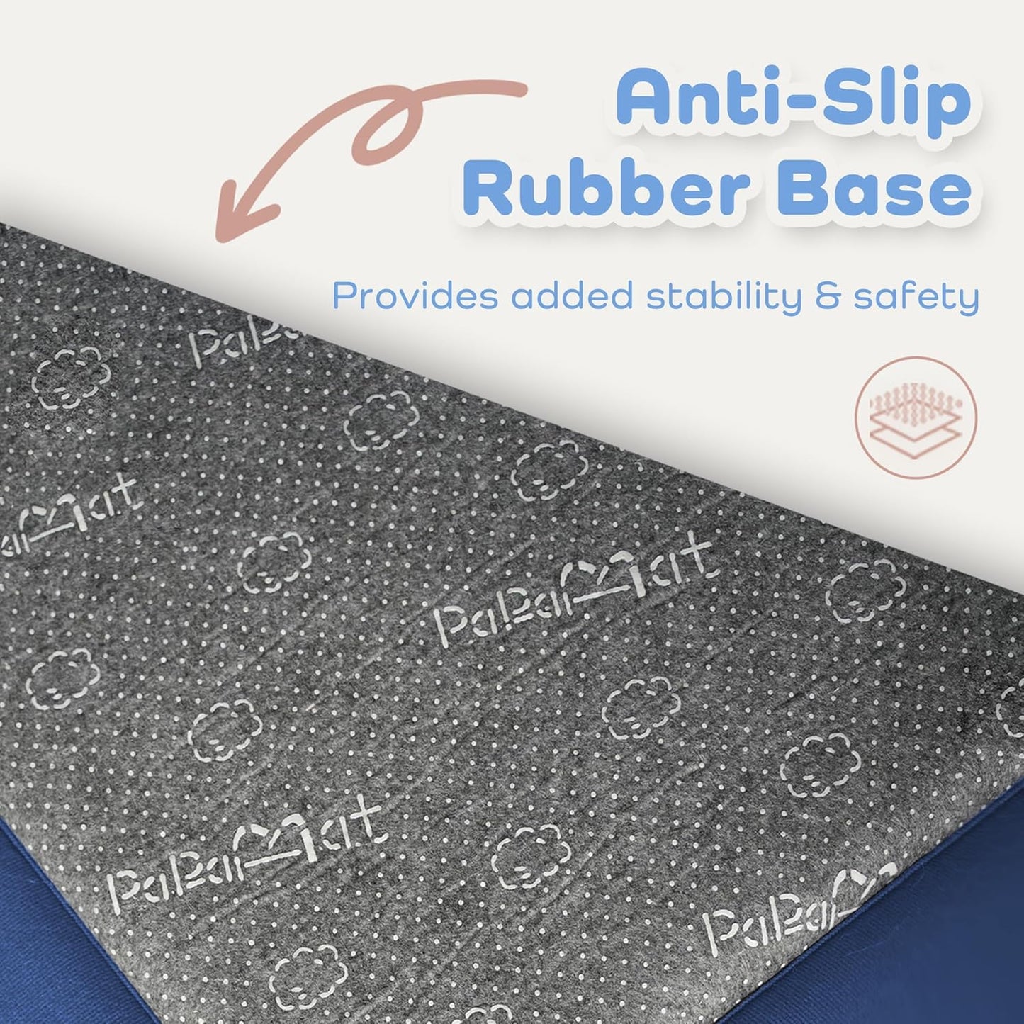 1.3" Thick Baby Floor Play Mat 59x79, Basic Padded Foam Mat for Tummy Time Crawling, Non Slip Cushioned for Babies Toddlers Infants Kids (Blue)