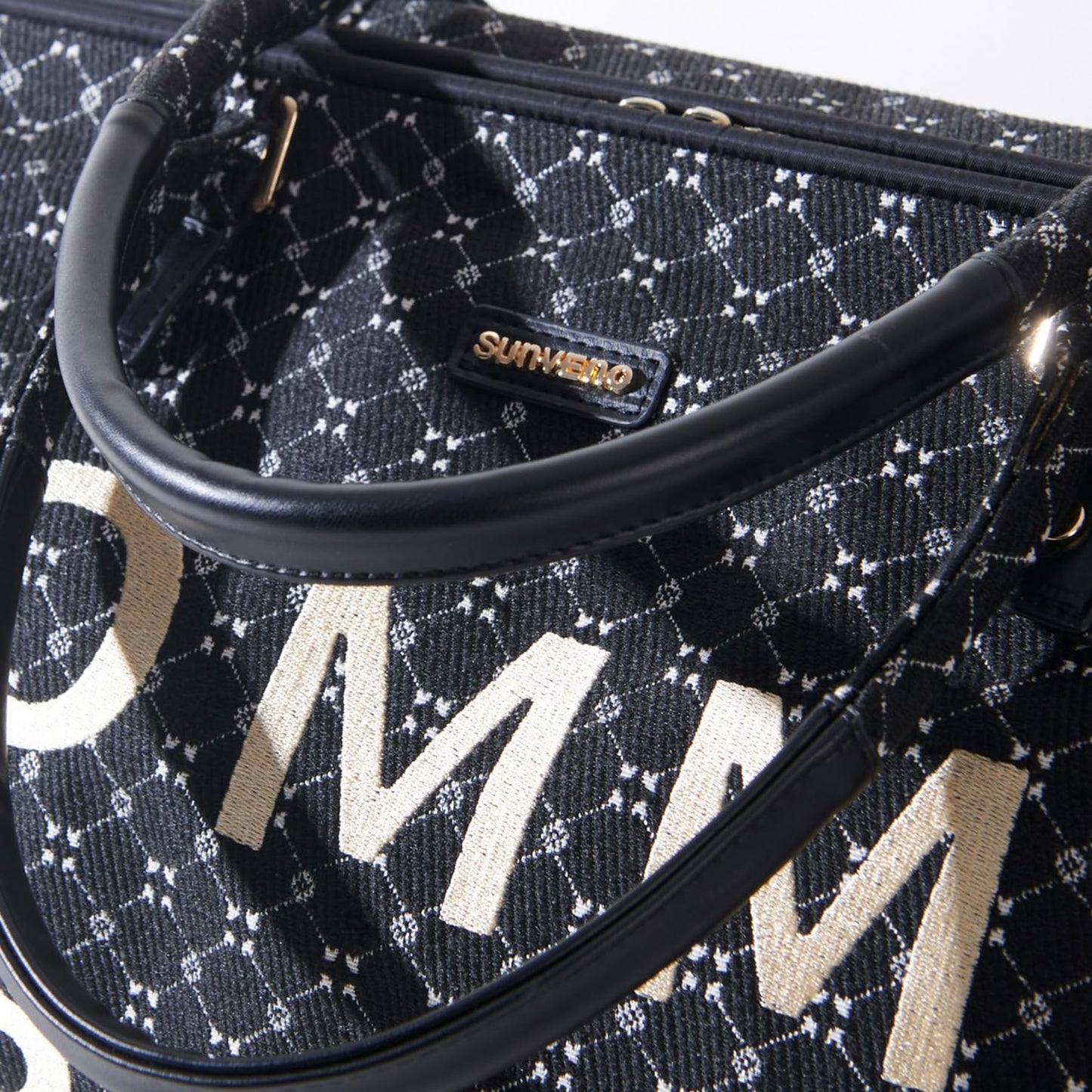 SUNVENO Large Diaper Bag Tote, Mommy Weekender Travel Bag for Mom & Baby, with 2 Pouches, Changing Pad & Luggage Sleeve