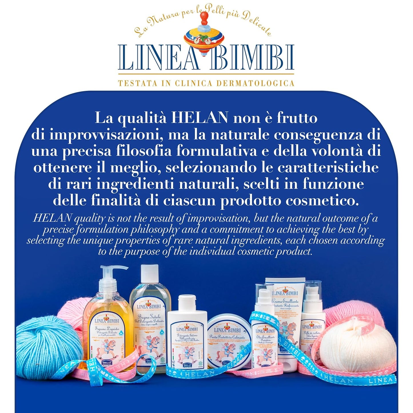 Helan Linea Bimbi Bio - Gentle Baby Soap for Face, Body & Hands with Dispenser, Body Wash for Babies, Plant-Based Cleanser with Calendula & Chamomile Extracts for Sensitive Skin Made in Italy 300fl oz