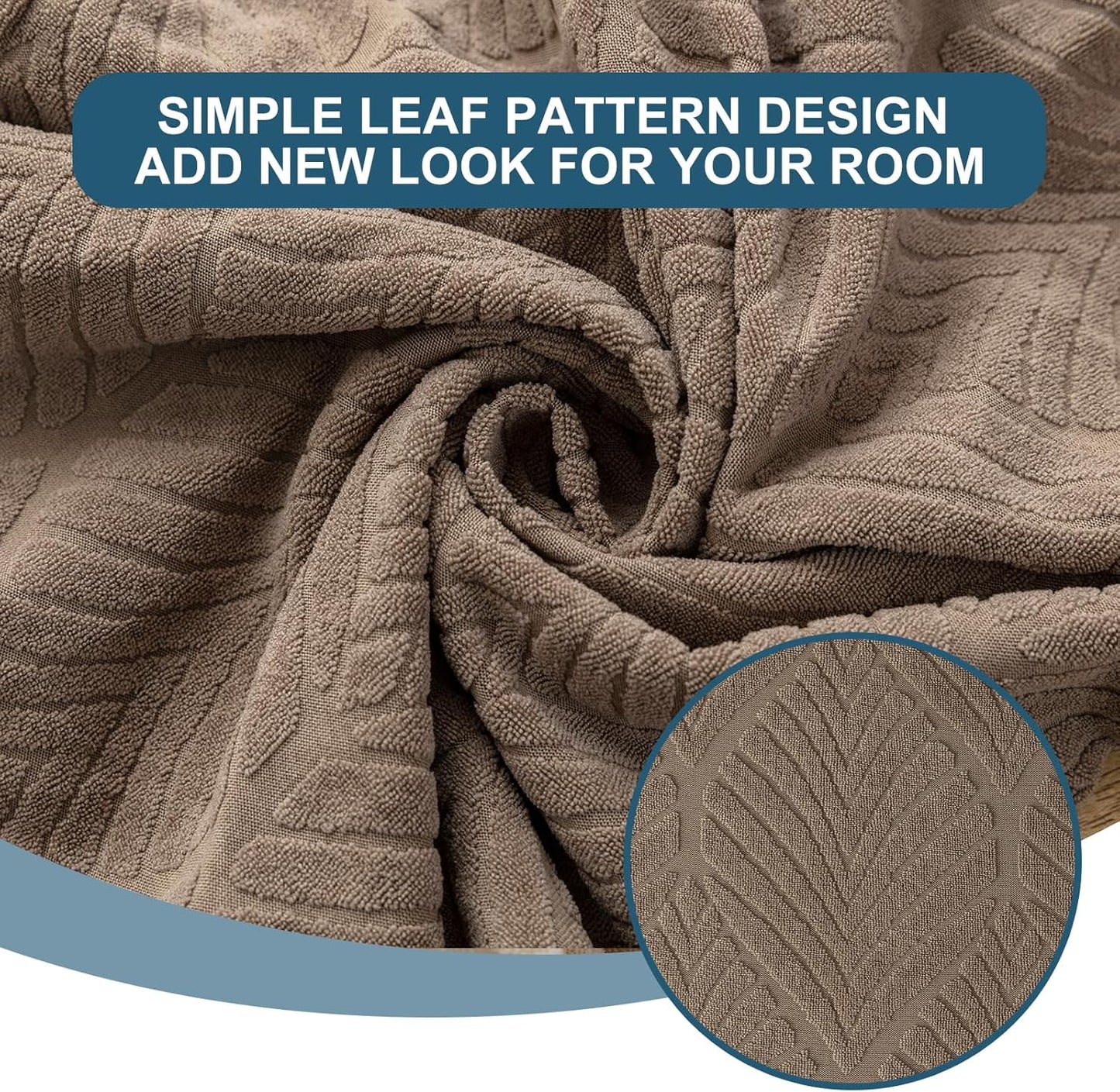 Removable and Washable Seat Covers for Dining Room Chairs Set of 4 - Waterproof Stretch Chair Seat Slipcovers, No Back Covers