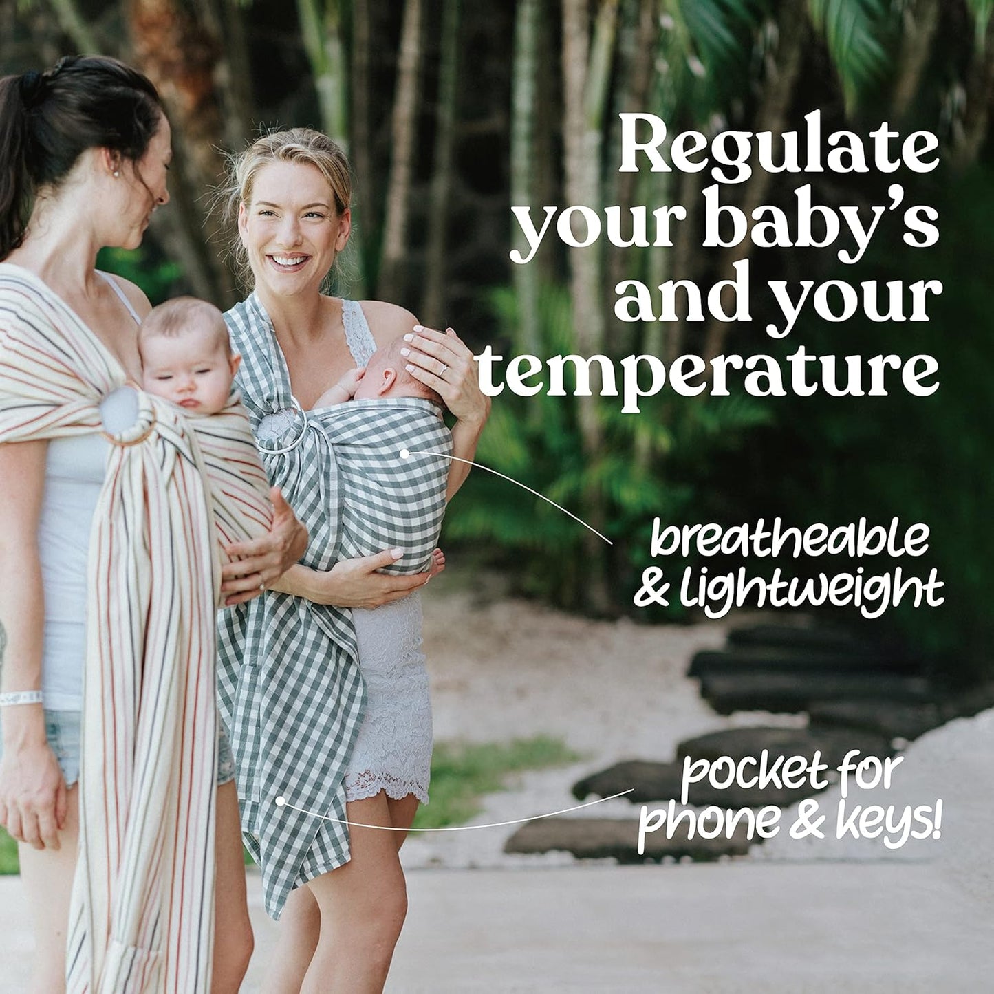 Nalakai Luxury Ring Sling Baby Carrier, Soft Linen Blend Baby Sling, Baby Wrap, Wear Your Little One Close to Your Heart, Comfort, Style