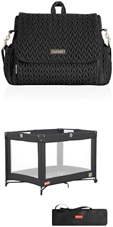 Ultimate On-the-Go Baby Bundle – Hannah & Sophia Belle Diaper Bag & Fisher-Price Play All Day Portable Playard