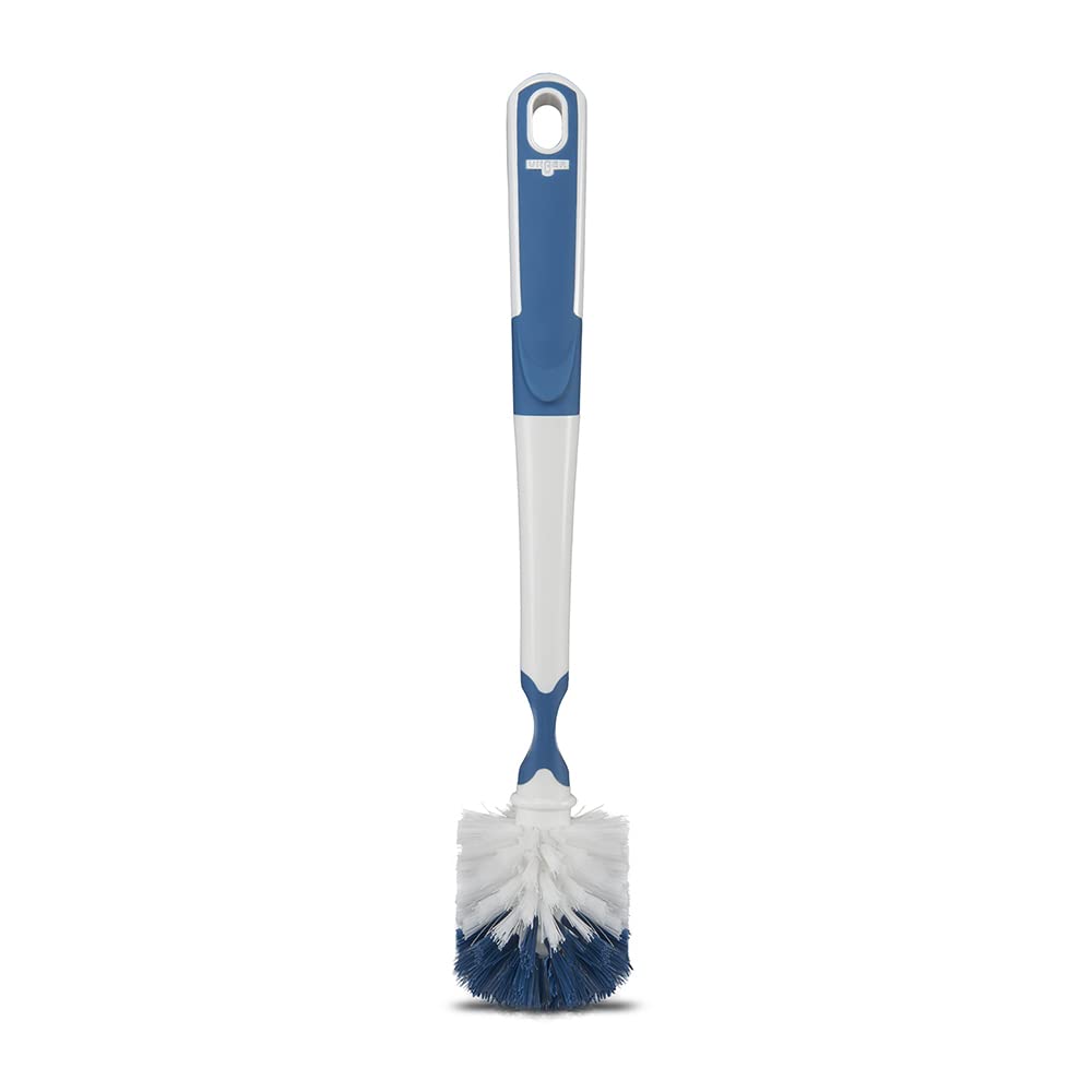 Unger 16” Flexible Glass and Bottle Scrub Brush, Extra-Long, Non-Scratch Cleaning Scrubber for Water Bottles, Travel and Coffee Mugs, Pitchers, Vases, Decanters, Glassware