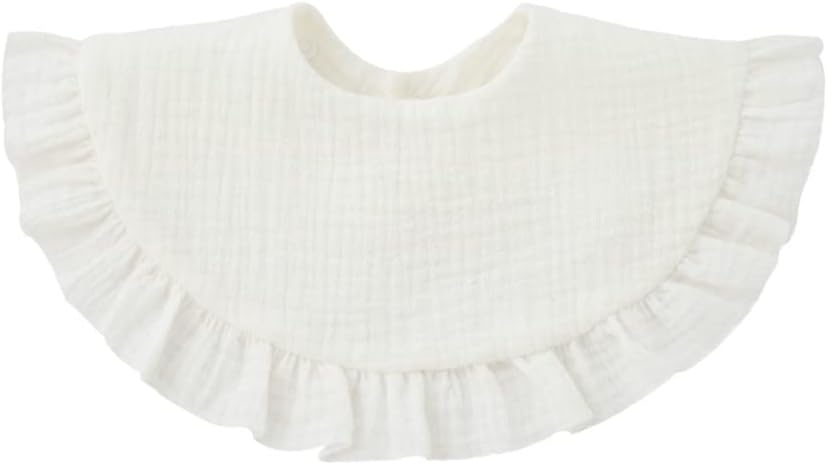 Nishine 4 pcs Unisex Baby Muslin Bandana Drool Bibs 360 Degree Rotatable Cotton Teething Feeding Drooling Bibs for Boy Girl