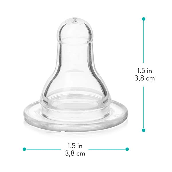 Evenflo Feeding Classic BPA-Free Silicone Medium Flow Nipples - 3 Months+, Clear