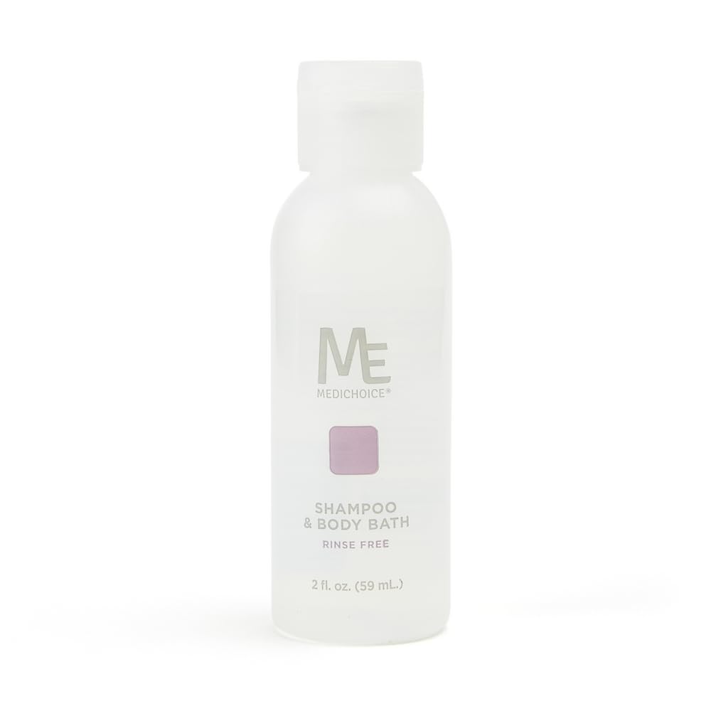 MediChoice No-Rinse Shampoo and Body Wash - Formula for Hair and Skin, Rinse Free and Easy to Use, Perfect for Travel 2 oz. PC9020 Case 144
