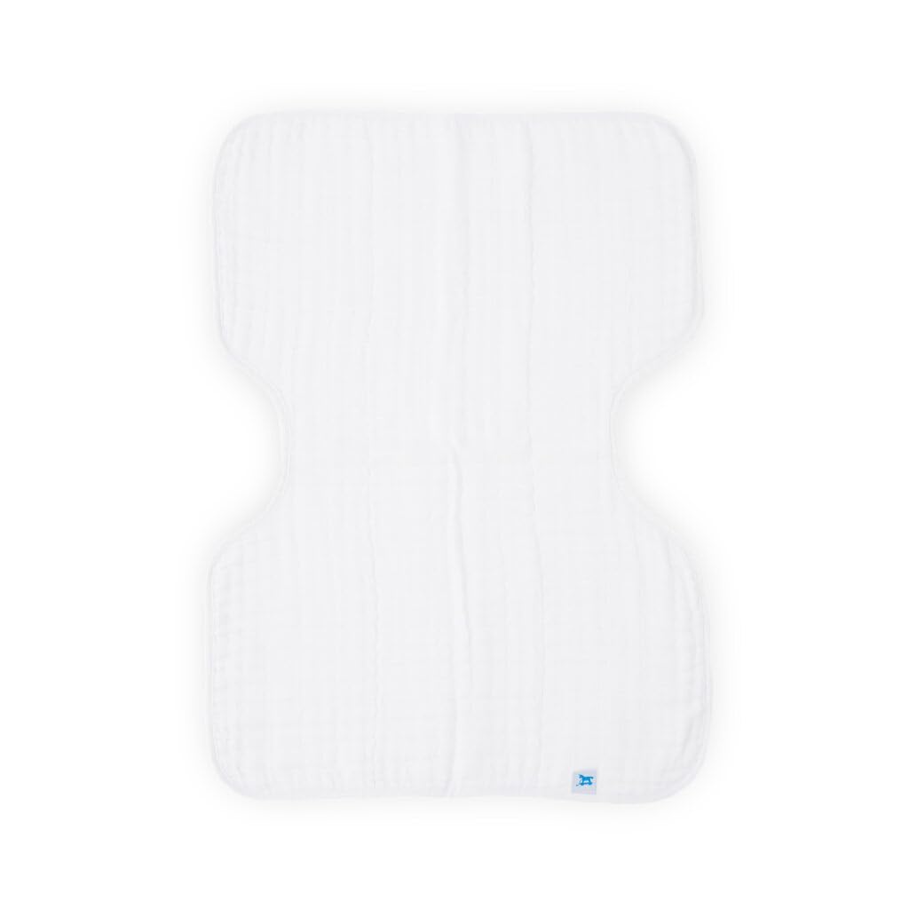 Little Unicorn Ultra-Absorbent Premium Burp Cloth | Soft on Baby's Skin | Larger Size | Ergonomic Design (White)