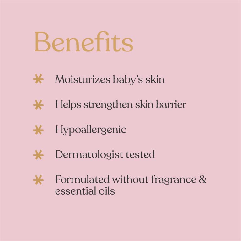 ELLAOLA Soothing Baby Lotion for Dry, Eczema Prone & Sensitive Skin with Jojoba Oil + Squalane - Moisturizing, Nourishing Lotion for Newborns, Babies & Kids, Fragrance Free | 7.8 fl. oz.