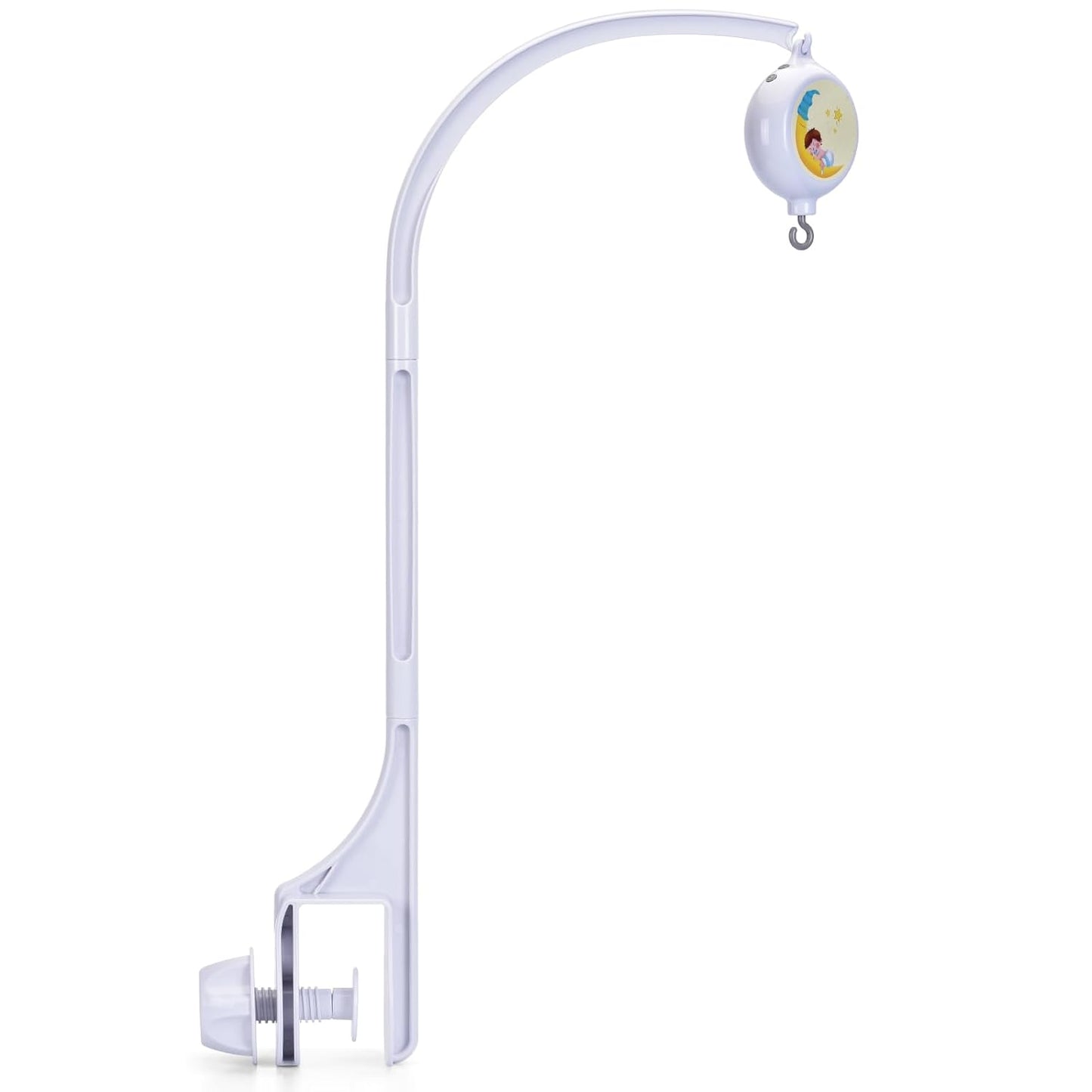 24 inch Crib Mobile Bed Bell Frame arm Bracket, Double nut Screw Fixing Frame -DIY Toy Decoration Bracket(Wind Chime-1)