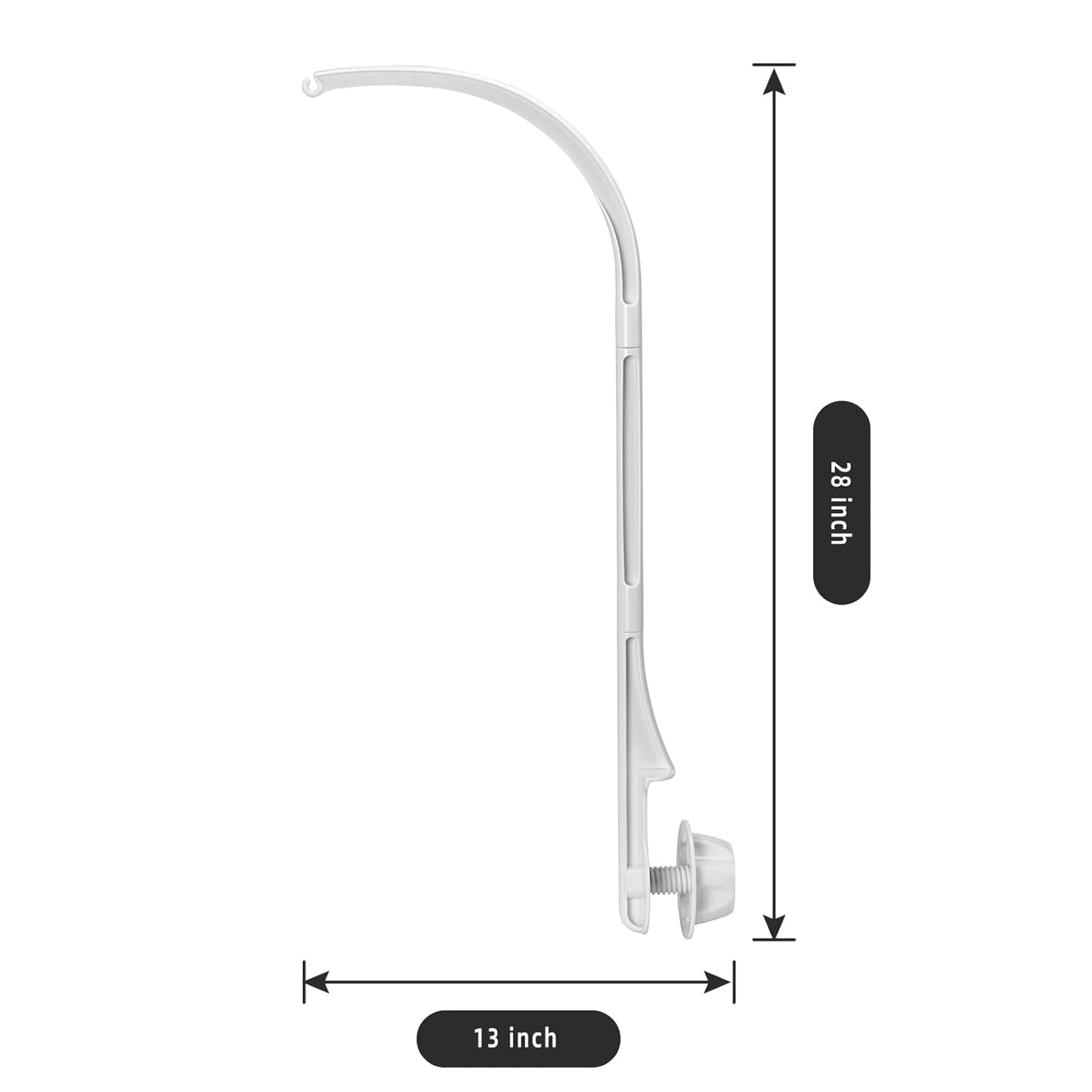 Baby Mobile Arm for Crib, Rotating Mobile Hanger, Plastic Crib Mobile Arm, Nursery Decor