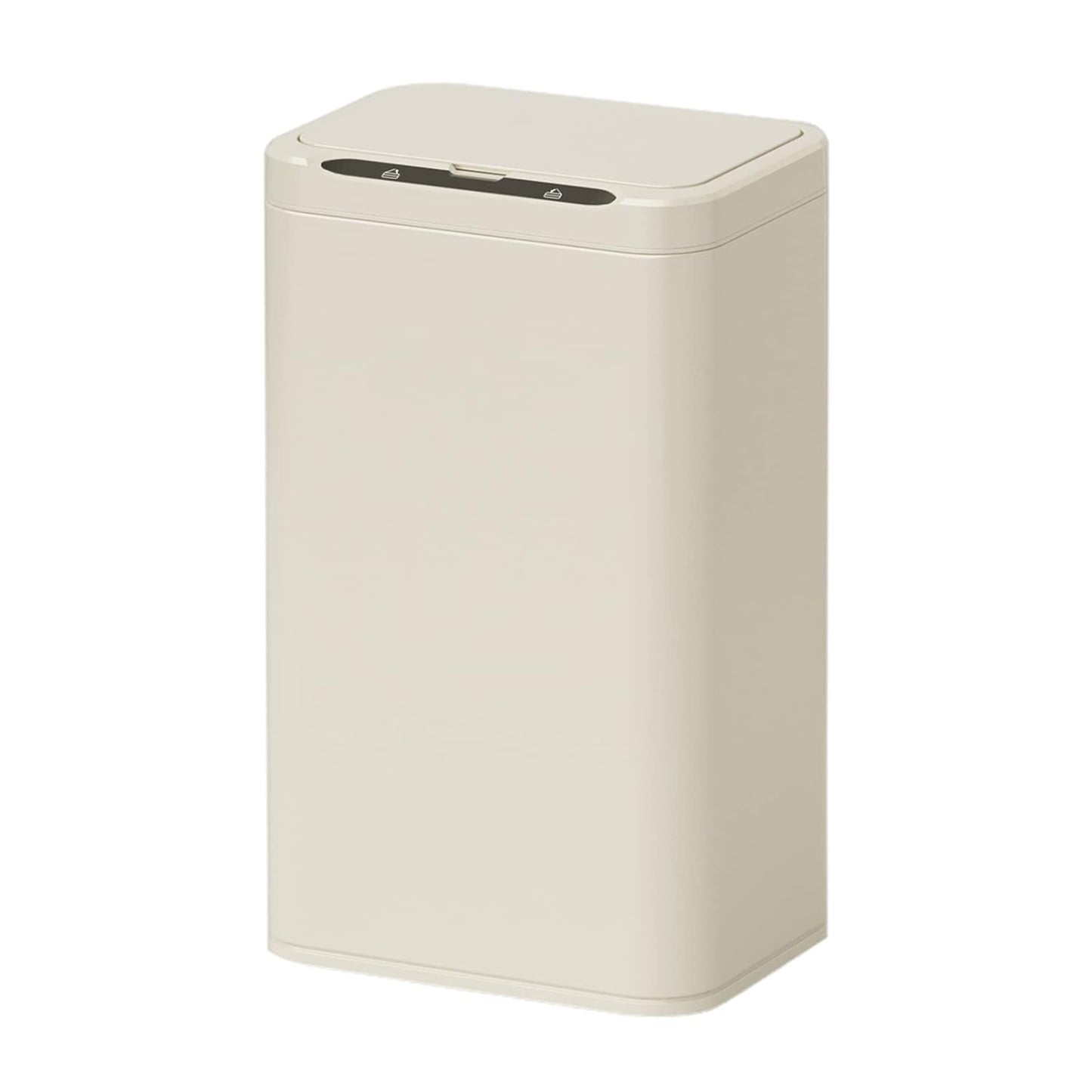 ELPHECO Stainless Steel Office Trash Can 6.6 Gallon Motion Sensor Garbage Bin Rectangular Automatic Touch Free Waste Bin for Hotel and Living Room(Cream Beige), 2AA