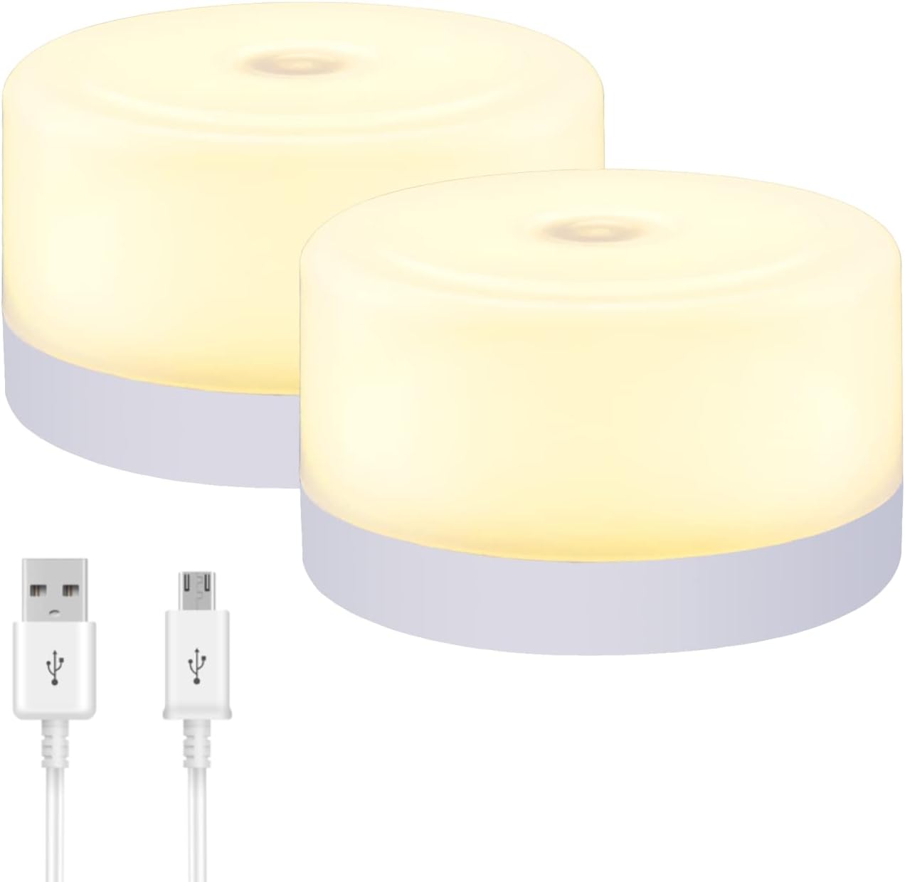 S SELDORAUK Baby Night Lights for Nursery, Portable Dimmable Touch Lamp, Type-C Rechargeable for Kids and Adult, Breastfeeding, Sleep Aid, Bedside Soft Eye Caring (Warm 2pack)