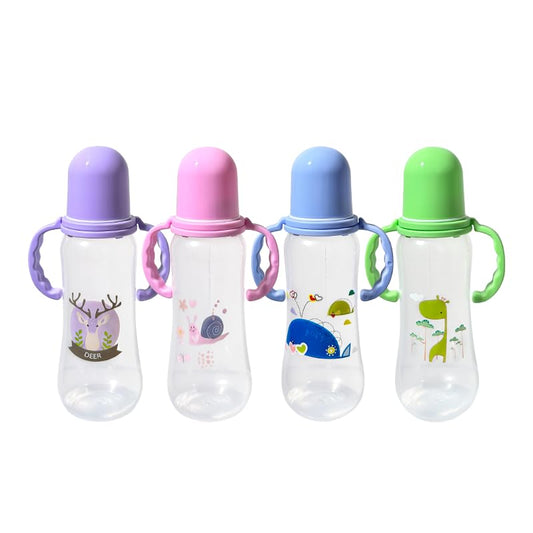 Pretty Baby 8oz 4-Pack Anti-Colic Baby Bottles for Newborns, BPA-Free, Breastfeeding Transition, Vented for Gas & Colic Relief Ideal for Baby Registry