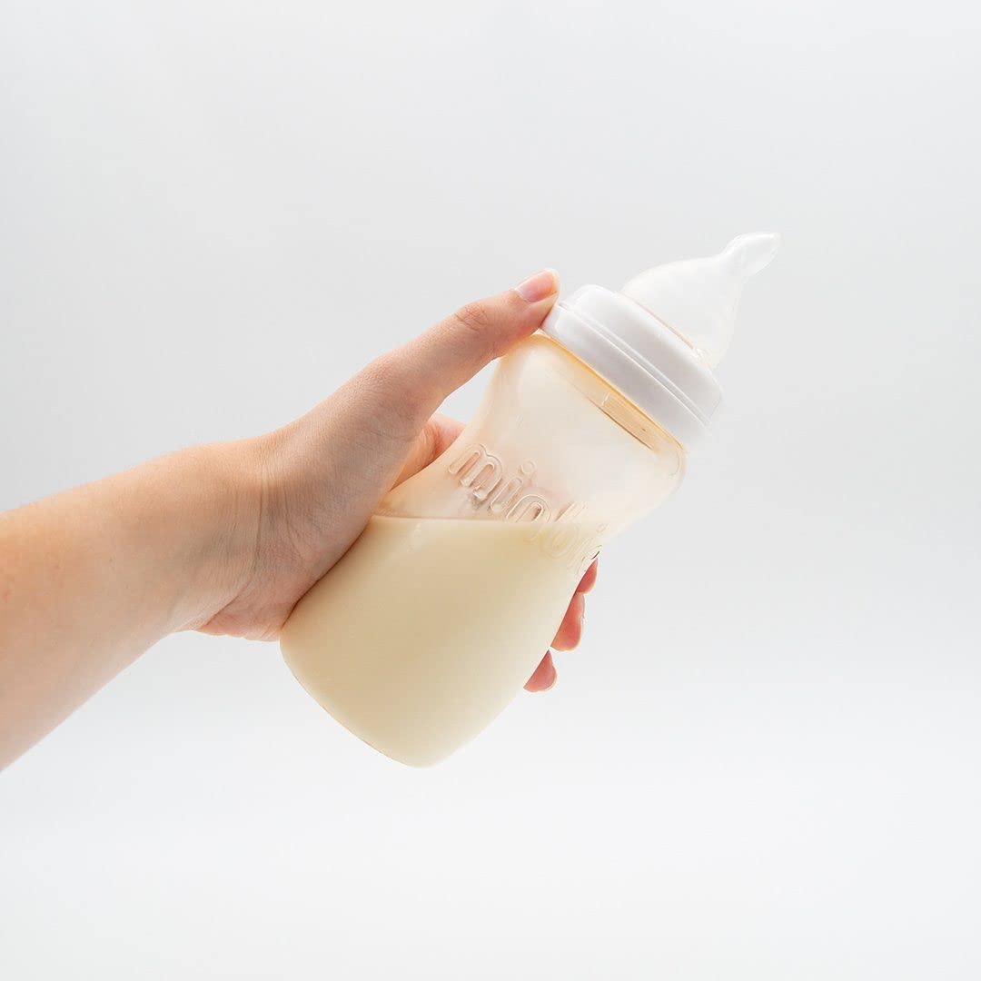 Minbie 9 - Months + Breastfeeding Baby Bottle - Anti Colic & Reflux, PPSU BPA Free
