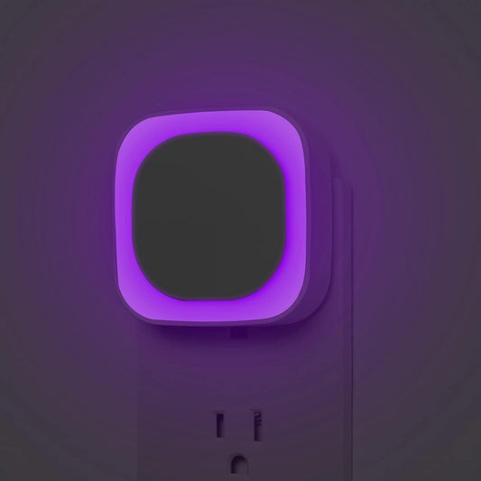 2 Pack Purple Night Light, Gentle Eye-Care with Dimmable Soft Glow & Indirect Reflection, Auto Dusk to Dawn Sensor, Plug in Nightlight for Meditation Corner, Creative Studio, Bedroom, Bathroom