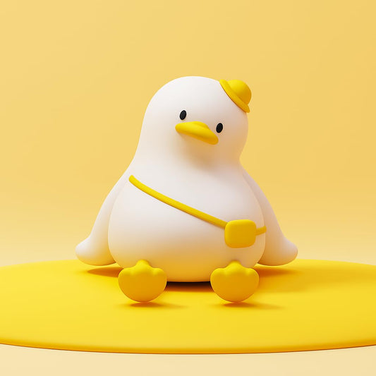 ATSUI Duck Night Light, Cute LED Squishy Novelty Animal Night Lamp, Food Grade Silicone, 3 Level Dimmable Rechargeable Nursery Nightlight for Breastfeeding Toddler Baby Kids, Cute Gifts for Kids