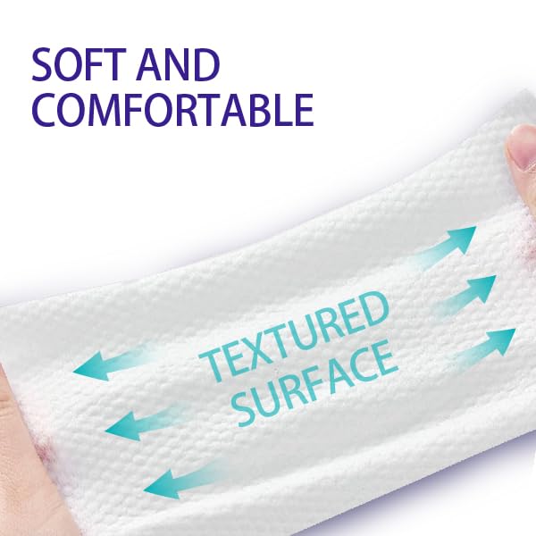 Wet Wipes for Adults, Adult Wipes for Hands and Body, Unscented Hand Wipes, Fragrance-free, Alcohol-free, 99% EDI Pure Water, 4 Flip-Top Packs (240 Wipes Total)