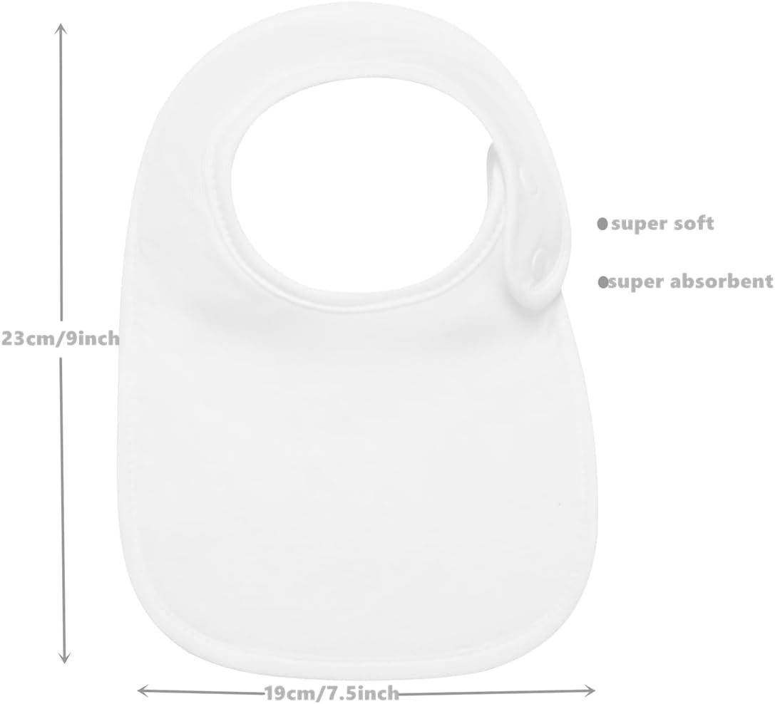 8 Pack Baby Bibs Unisex Adjustable with Snaps Ultra Soft Absorbent Drooling Teething for Boys and Girls