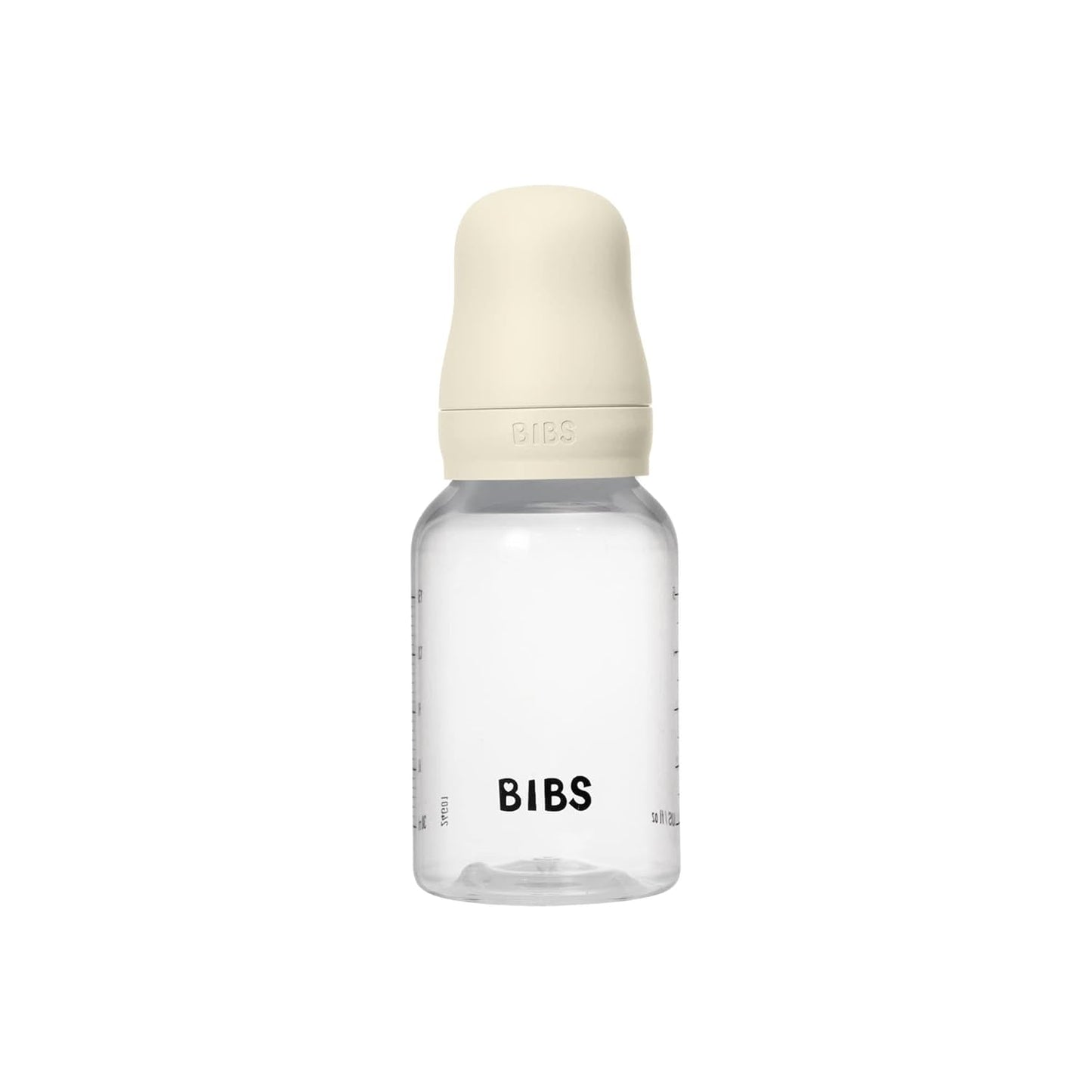 BIBS Baby Bottle 5 oz / 150 ml Silicone Nipple - Anti-Colic, BPA-Free, Round Nipple, Slow Flow, Lightweight & Easy to Clean, Suitable for Newborns 0+ Years - Ivory