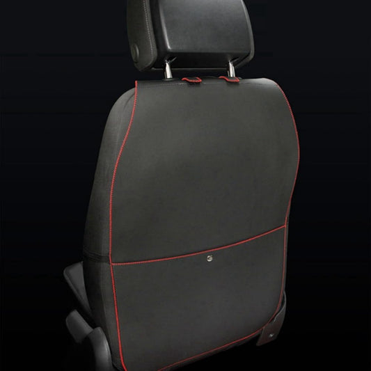 HCMAX 2 Pack Kick Mat Car Seat Back Protector Waterproof Easy to Clean Multifunctional Organizer Storage Bag Travel Accessory PU Leather Black-Red
