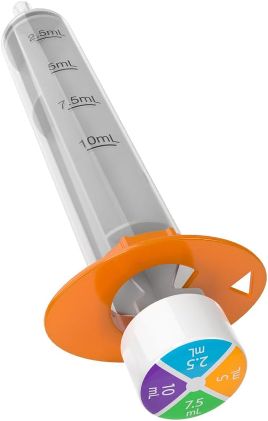 EZY DOSE Kids Baby Oral Syringe & Dispenser, True Easy Design for Liquid Medicine,Tylenol, Motrin, Easy to Administer, Accurate Dosing,10 mL/2 TSP Color Coded, BPA Free, Pack of 3