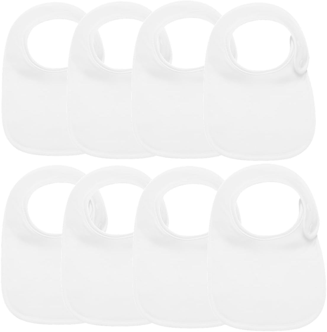 8 Pack Baby Bibs Unisex Adjustable with Snaps Ultra Soft Absorbent Drooling Teething for Boys and Girls