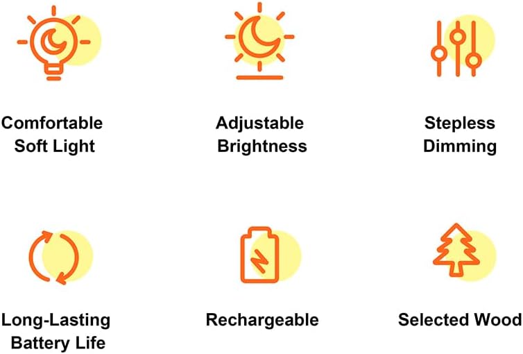 Wooden Go-Kart Night Light for Kids, 7 Color Adjustable, USB Rechargeable (Black)