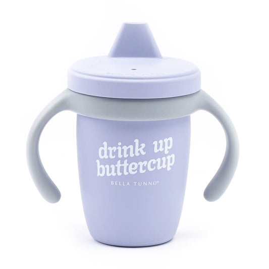 Bella Tunno Sippy Cup, Silicone Training Cup with Transition Handles for Infants, Toddlers & Kids, Babies 6-12 Months & Toddlers 1-3 Years, Boys & Girls, Drink Up Buttercup, 8 oz