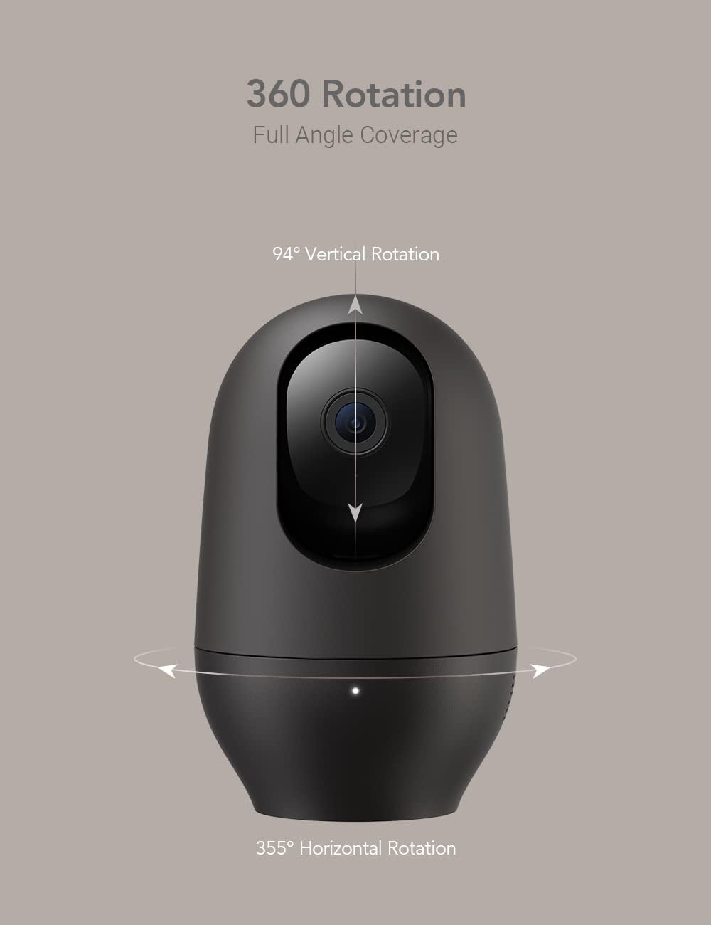 nooie 2K Baby Monitor, Baby Camera Monitor with Phone App, WiFi Indoor Camera for Home Security, AI Motion Tracking, Two-Way Audio, Compatible with Alexa, SD or Cloud Storage