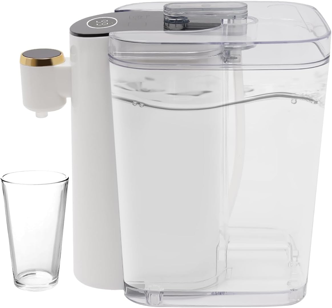 3s Instant Hot Water Dispenser, Baby Bottle Formula Dispenser, Mineral/Bottled Water Dispenser, 5 Temperatures Choices, Portable Water Warmer for Travel, Hotel (Machine + Water Tank)