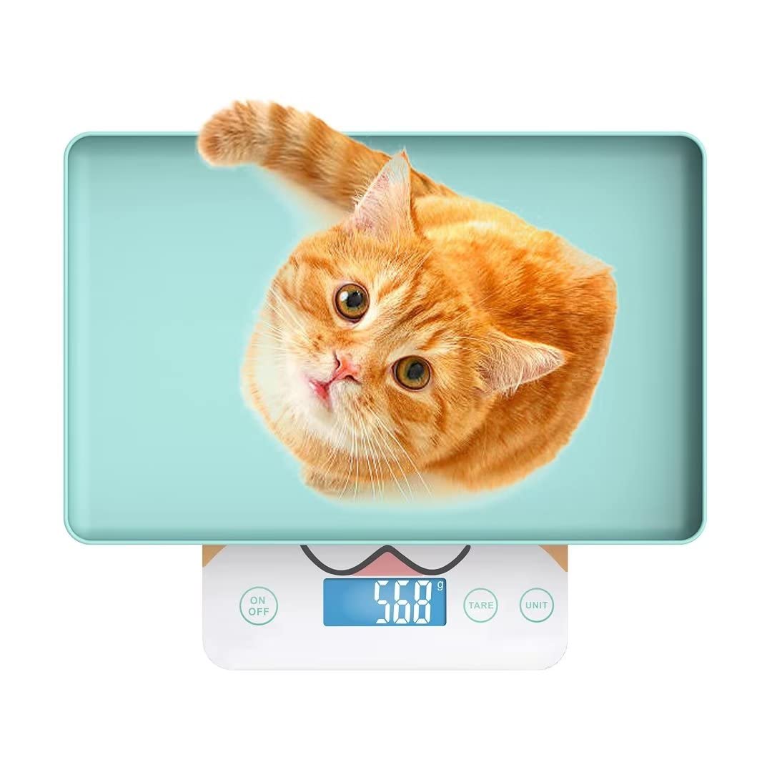 Cute Scale, Digital Pet Scale for Small Animal, Whelping Scale,Mini Precision Gram Weight Balance Scale, High Precision ±0.03oz,Blue,Suitable for Newborn Pets