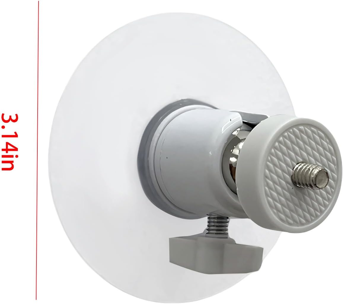 Baby Monitor Wall-Mounted Bracket for Battery-Powered Security Cameras, with Standard 1/4" Threaded Connection, Wall Sticker Installation White (Wall Stickers+Gimbal)