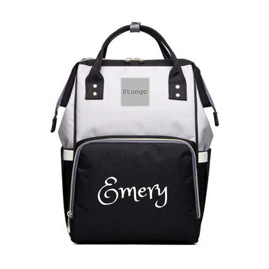 Personalized Large Diaper Bag Knapsack/Tote Bag/Backpack -Custom Monogram Embroidered for Infant/Baby Bag/ (Multicolor 5)