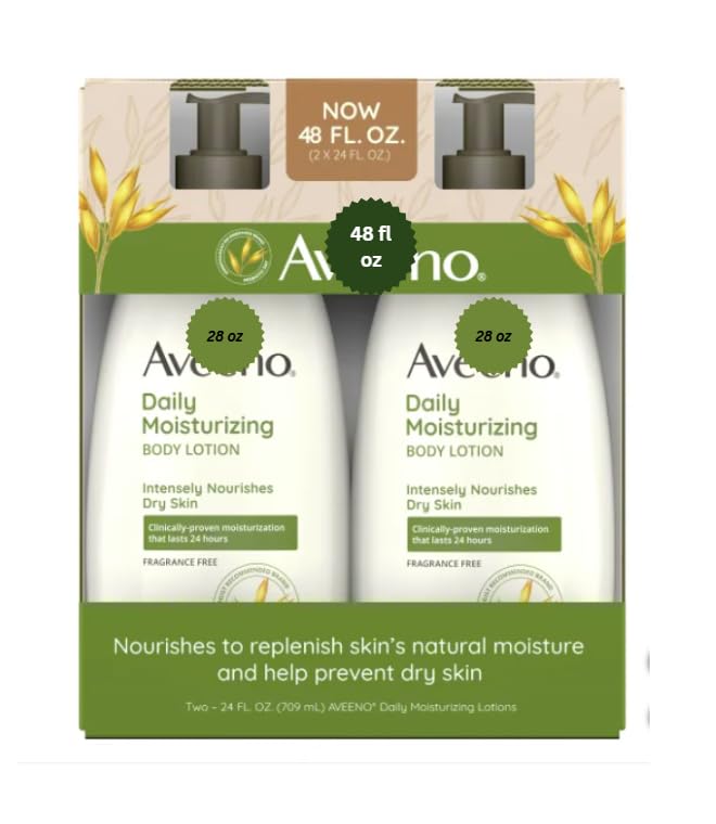 Daily Moisturizing Body Lotion, 24 fl oz, Pack of 2