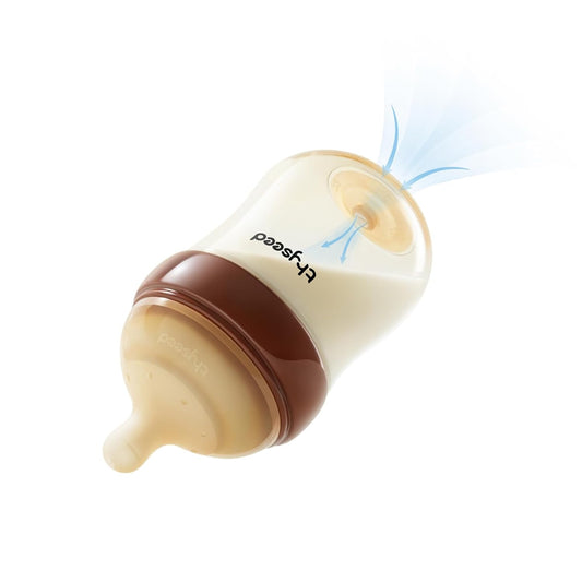 Thyseed PPSU Natural Anti-Colic Baby Bottles | Newborn Breast Like Nursing Bottle for Breastfed Babies with Nipple(0-1 Months),5oz,1pack