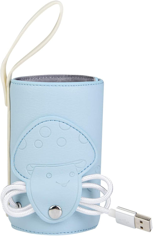 Portable Milk Warmer,Baby Bottle Warmer, USB Baby Bottle Warmer Portable Milk Travel Storage Insulation Thermostat(Blue), Baby Bottle Warmer for breastmilk car Baby Bottle Warmer Infant Feeding