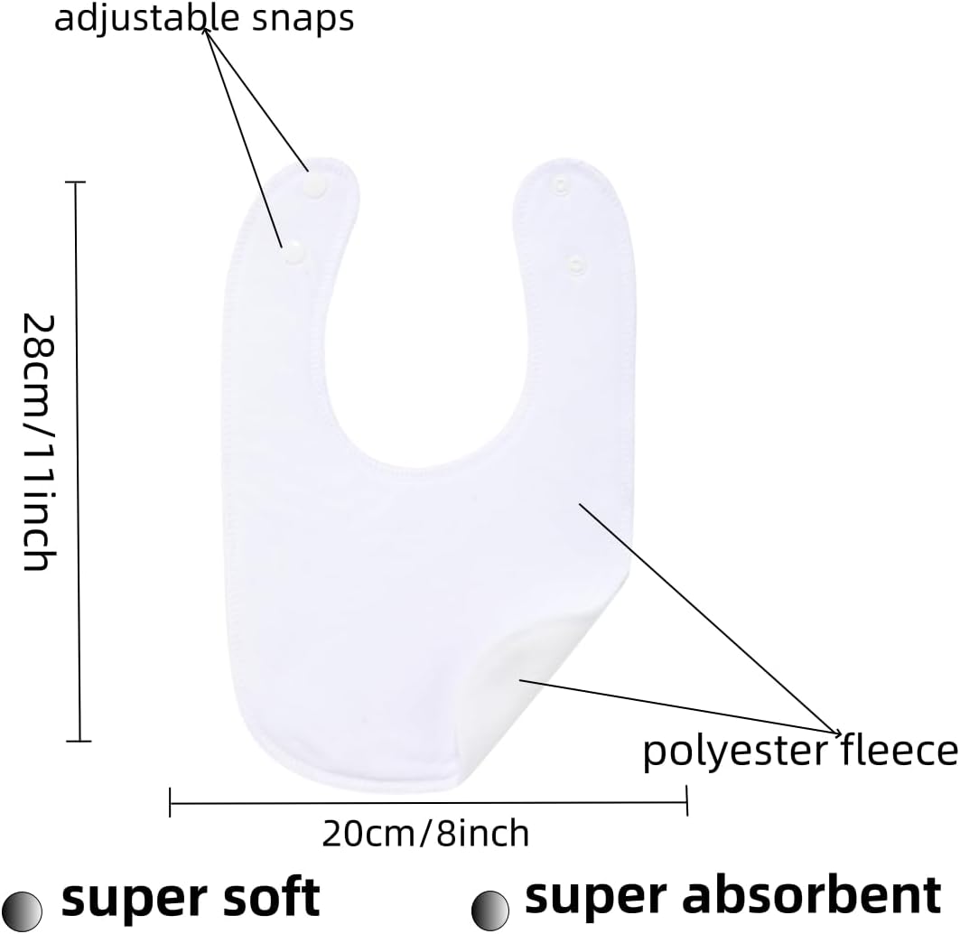 8 Pack Baby Bibs Unisex Adjustable with Snaps Ultra Soft Absorbent Drooling Teething for Boys and Girls