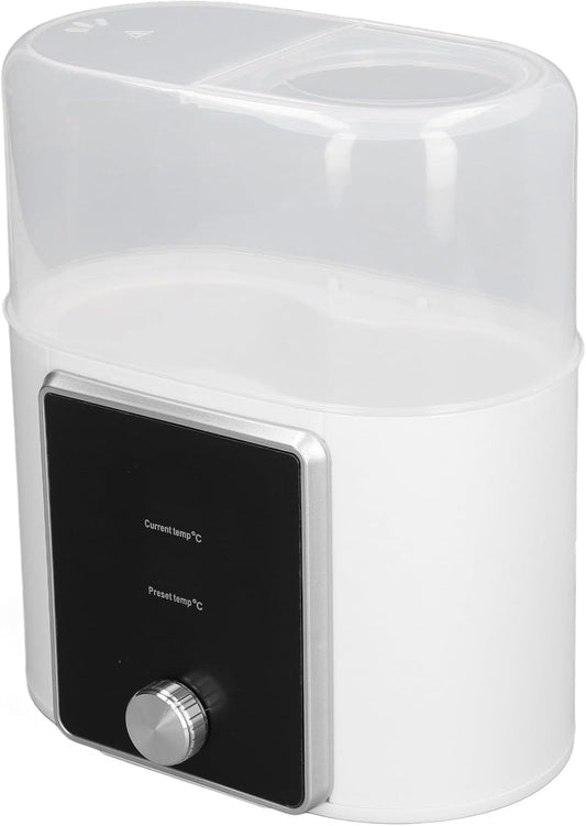 Asixxsix Baby Bottle Warmer, 2 in 1 Deep Cleansing Baby Milk Warmer, Dual Baby Bottle Warmer with Accurate Temperature Control, Heat Baby Food Jars, Constant Temperature