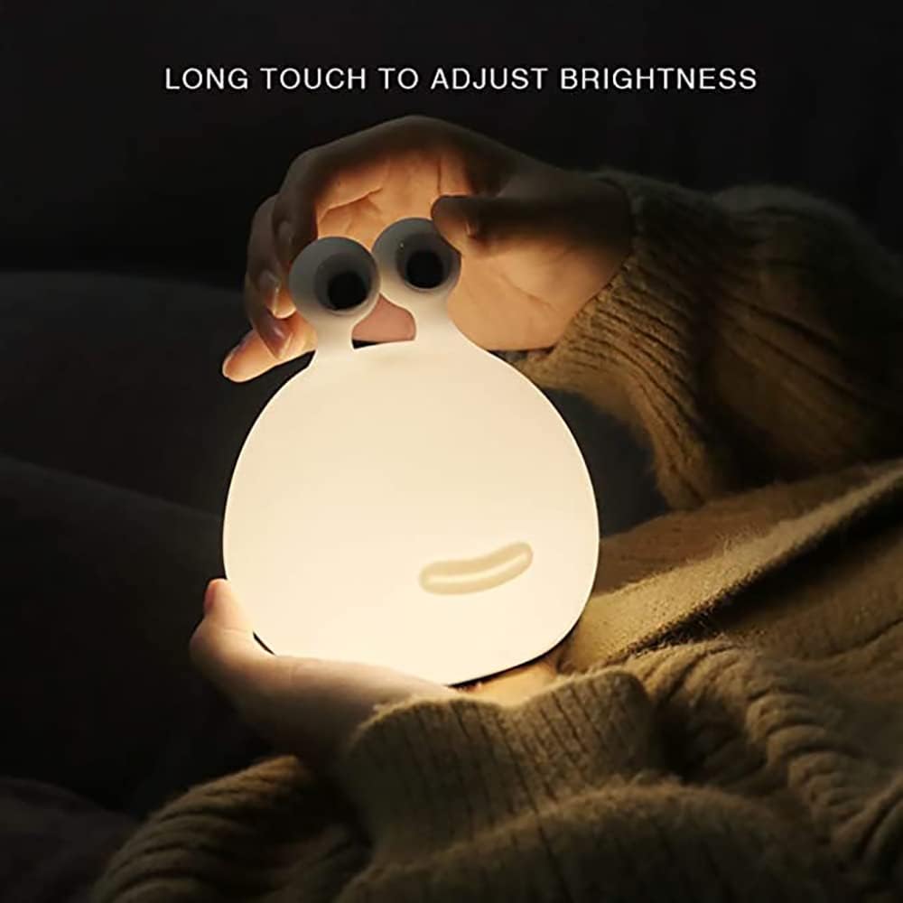Slug Night Light,Silicone lamp for Kids,USB Rechargeable Cute Animal Lamps Timer Setting Safe Bedside Lamp Portable LED Lamps for Breastfeeding Dorm Room Decor for Christmas Gift