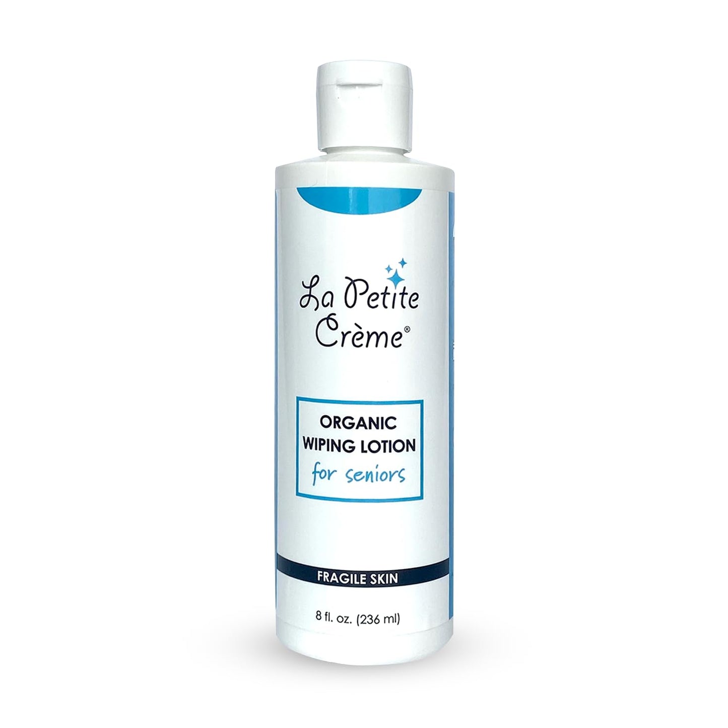 La Petite French Premium Liniment Wiping Lotion for Seniors (8 oz) - Alternative to Wet Wipes, Incontinence Lotion - Moisturizer & Skin Cleanser - USDA Organic Certified & EWG Verified