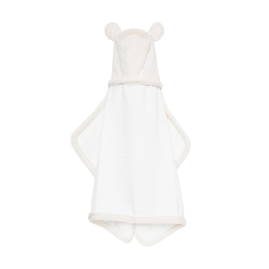 Little Giraffe Luxe Baby Towel with Ears, 24" x 41", Cream